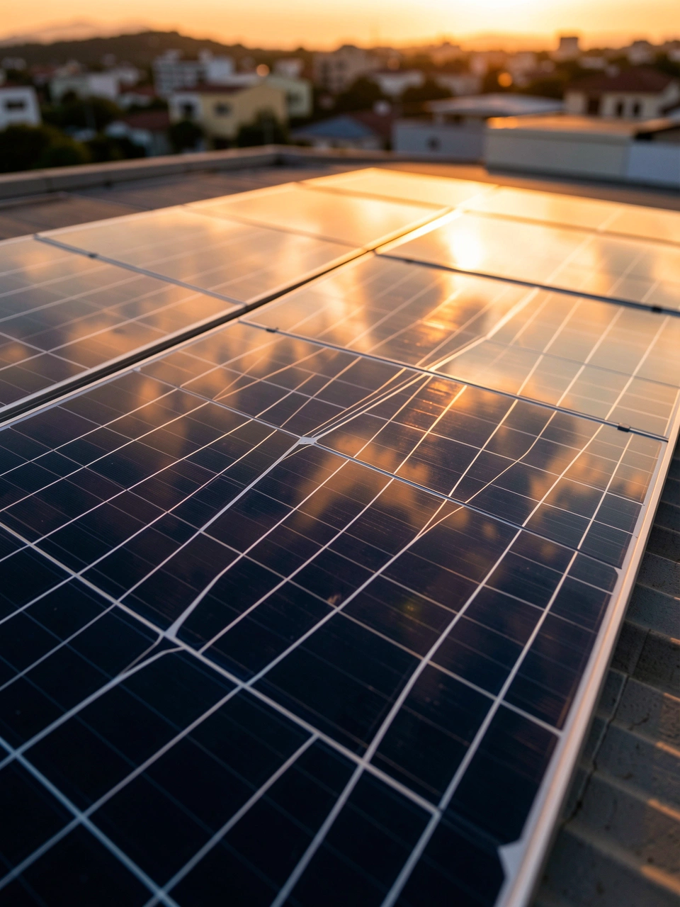 Painéis solares fotovoltaicos instalados em telhado residencial em São Paulo